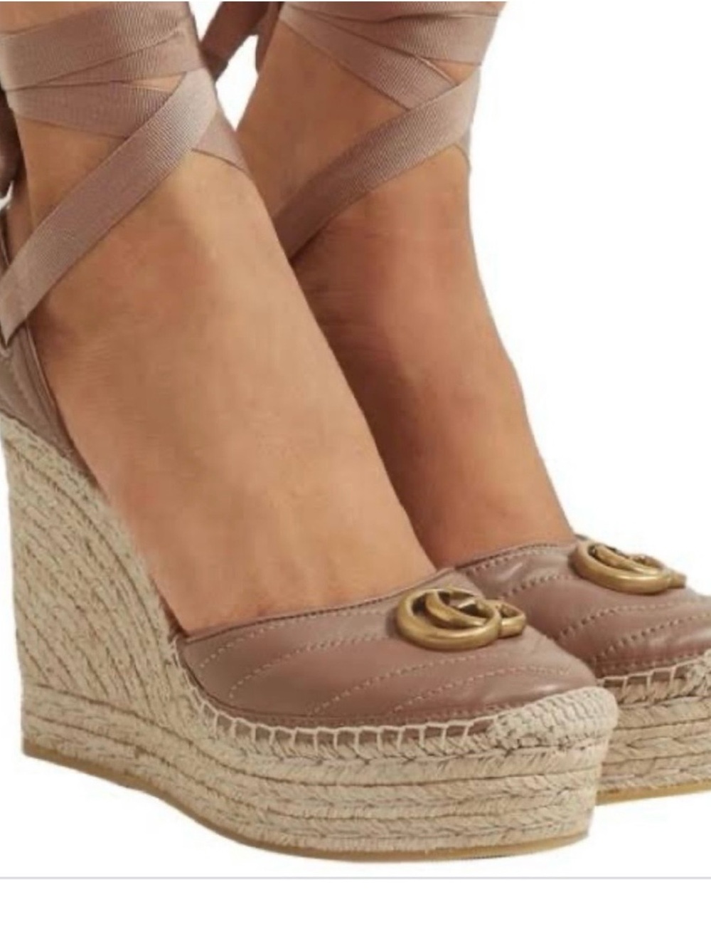 Gucci Marmont Espadrille Wedge 39.5